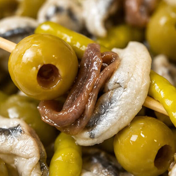 Gildas de boquerón y anchoas